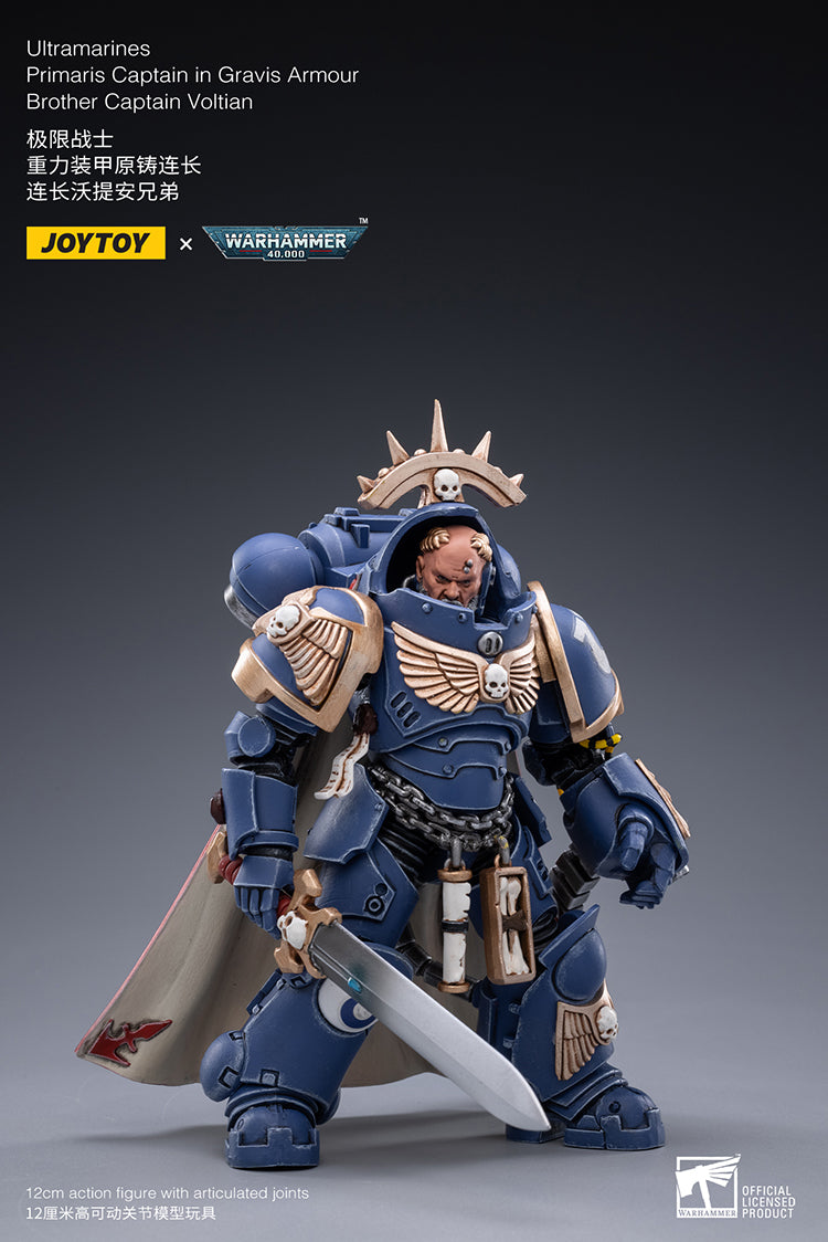 Ultramarines Primaris Captain in Gravis Armour Brother Captain Voltian