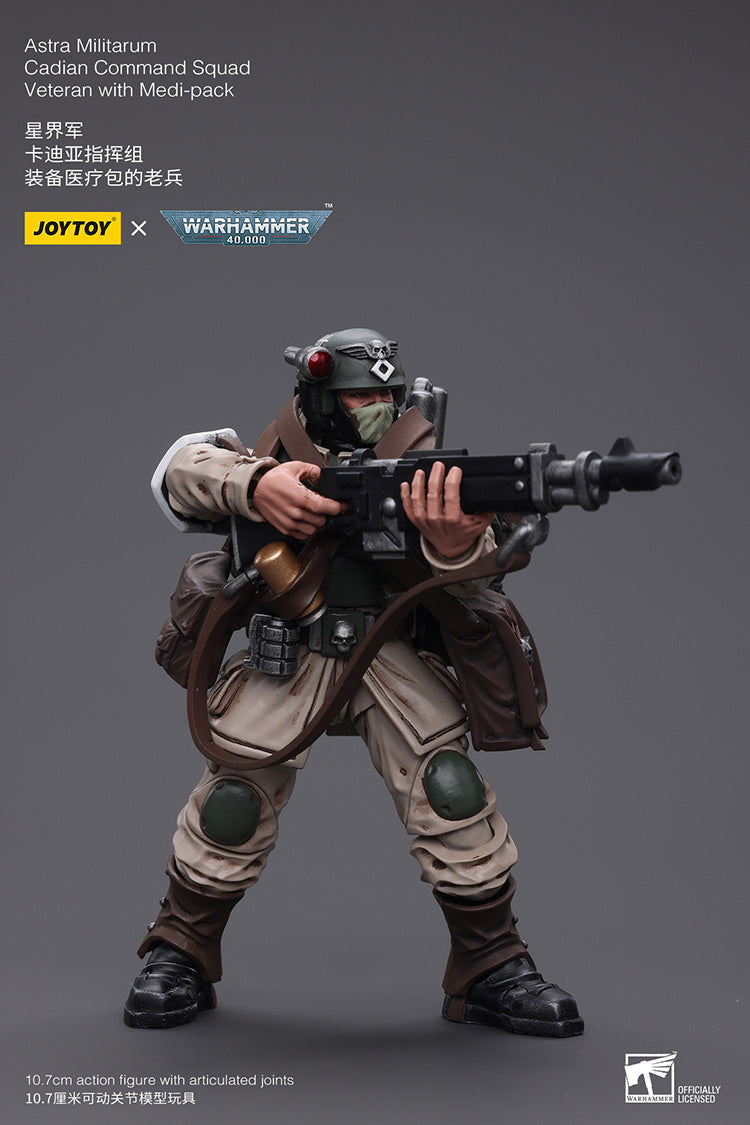 Astra Militarum Cadian Command Squad Veteran with Medi-pack