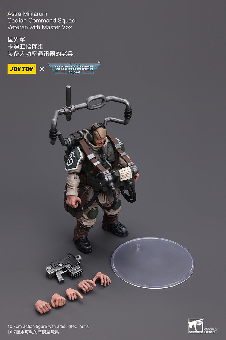 Astra Militarum Cadian Command Squad Veteran with Master Vox