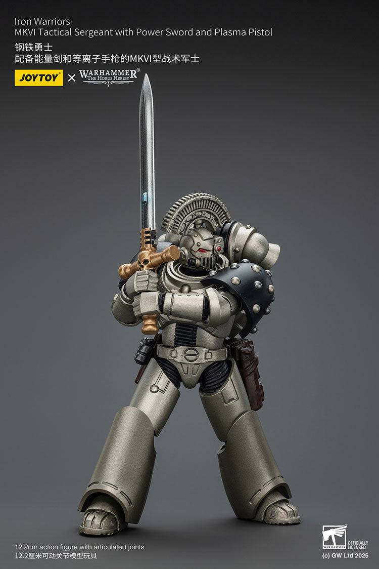 Iron Warriors MKVI Tactical Sergeant with Power Sword and Plasma Pistol