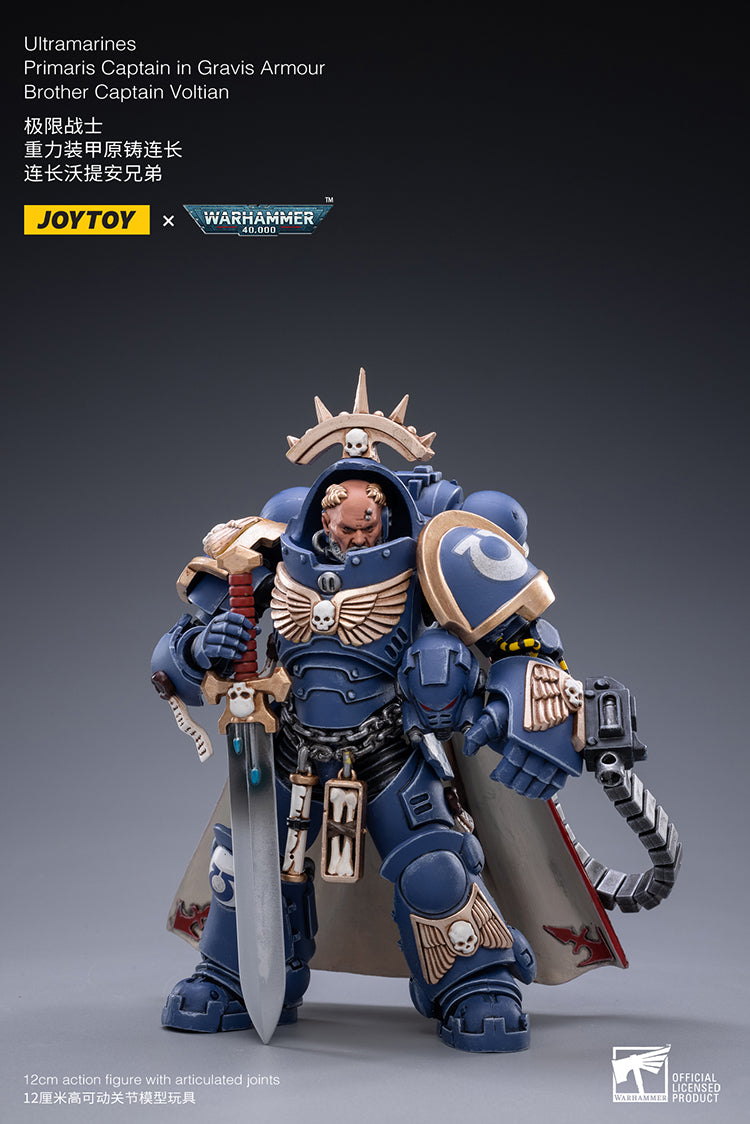Ultramarines Primaris Captain in Gravis Armour Brother Captain Voltian