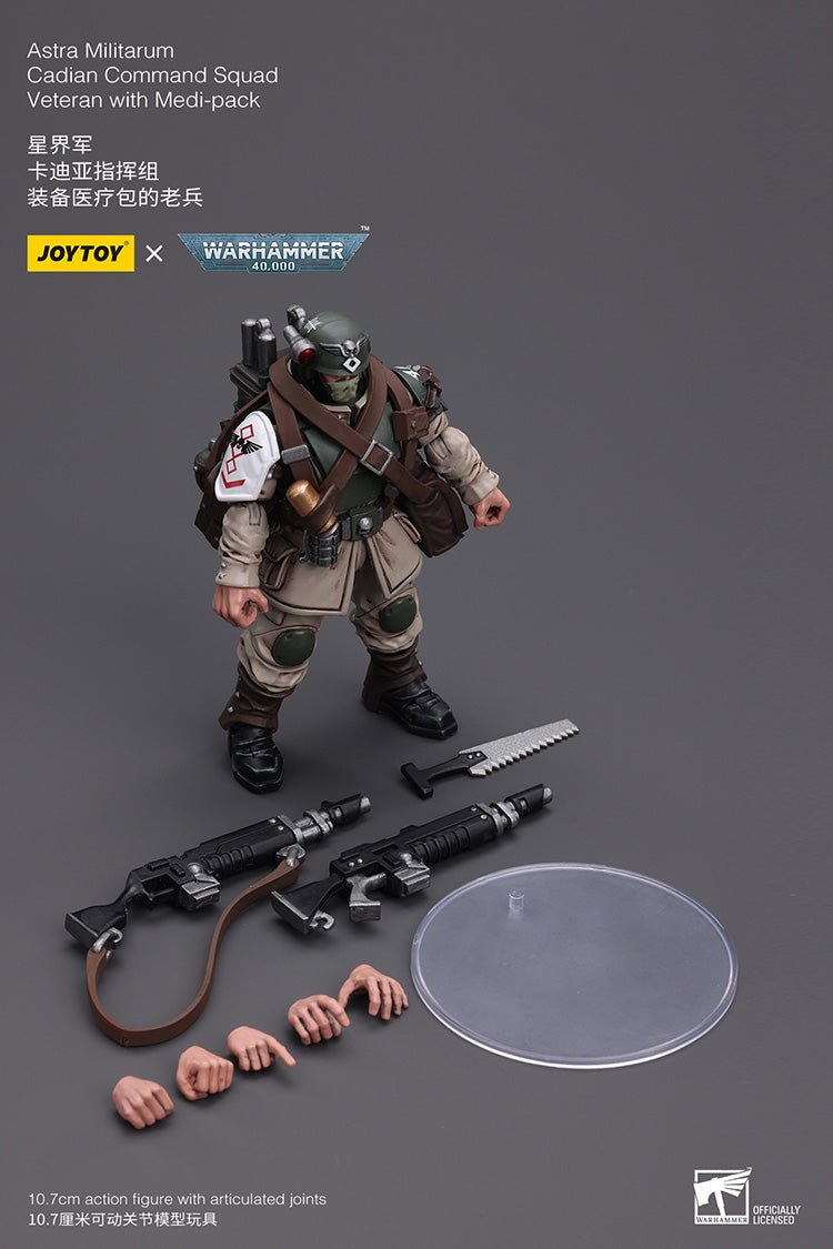 Astra Militarum Cadian Command Squad Veteran with Medi-pack