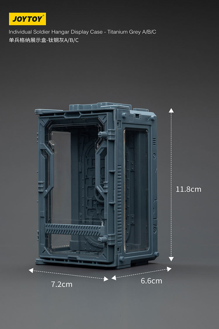 Individual Soldier Hangar Display Case - Titanium Grey
