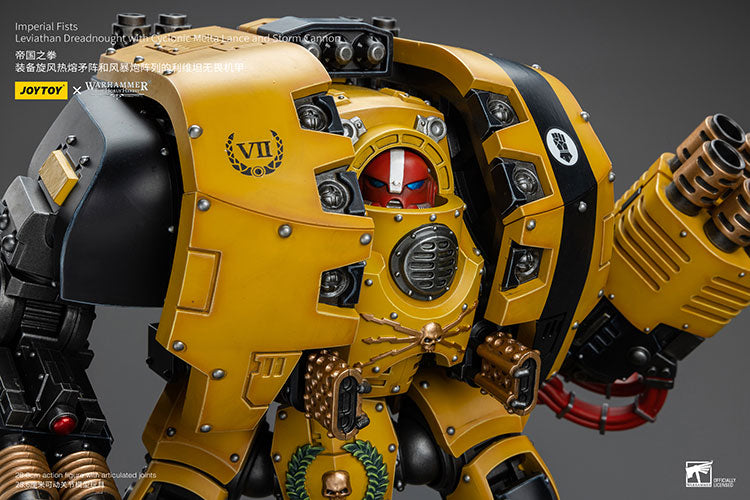 Imperial Fists Leviathan Dreadnought with Cyclonic Melta Lance and Storm Cannon