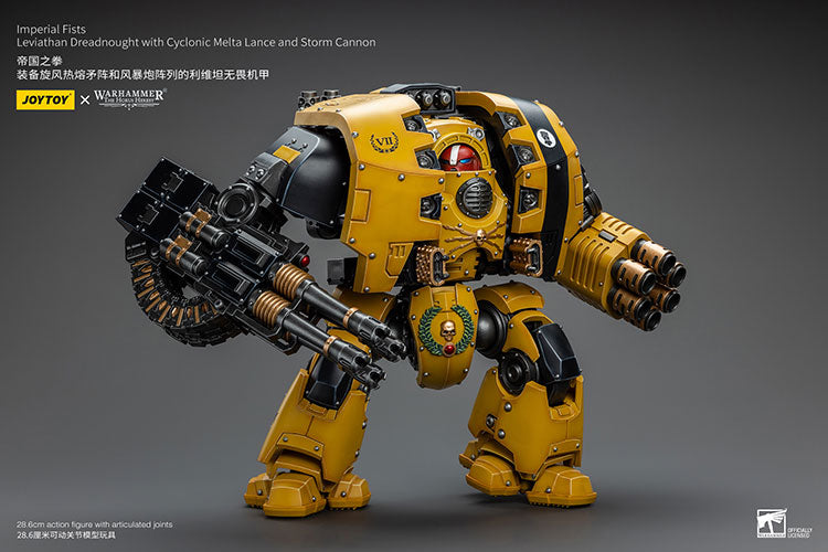 Imperial Fists Leviathan Dreadnought with Cyclonic Melta Lance and Storm Cannon