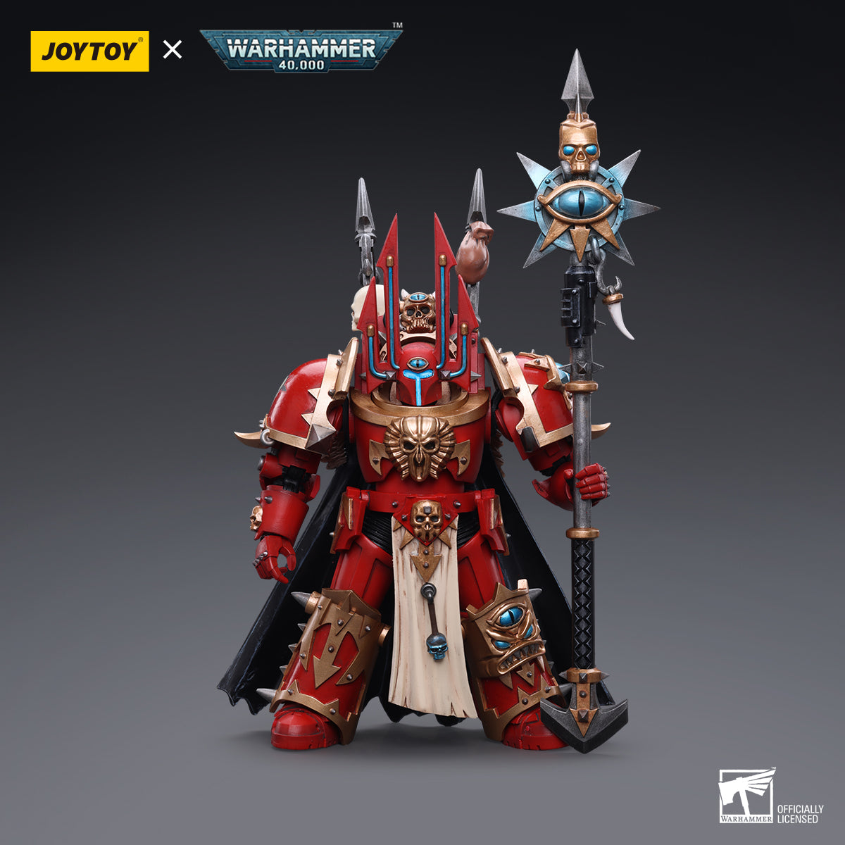 JOYTOY x WARHAMMER Chaos Space Marines Crimson Slaughter Sorcerer Lord in Terminator Armour