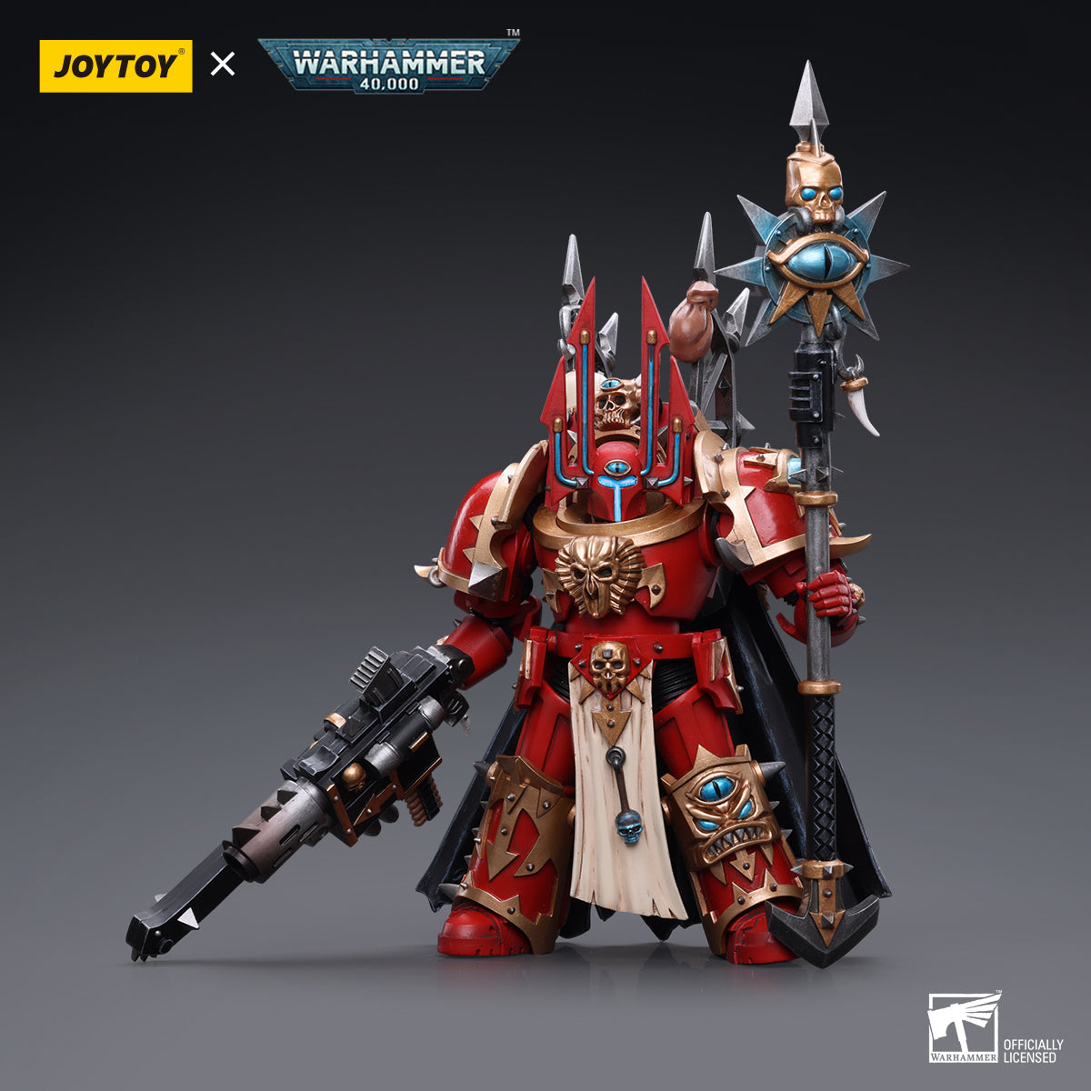 JOYTOY x WARHAMMER Chaos Space Marines Crimson Slaughter Sorcerer Lord in Terminator Armour