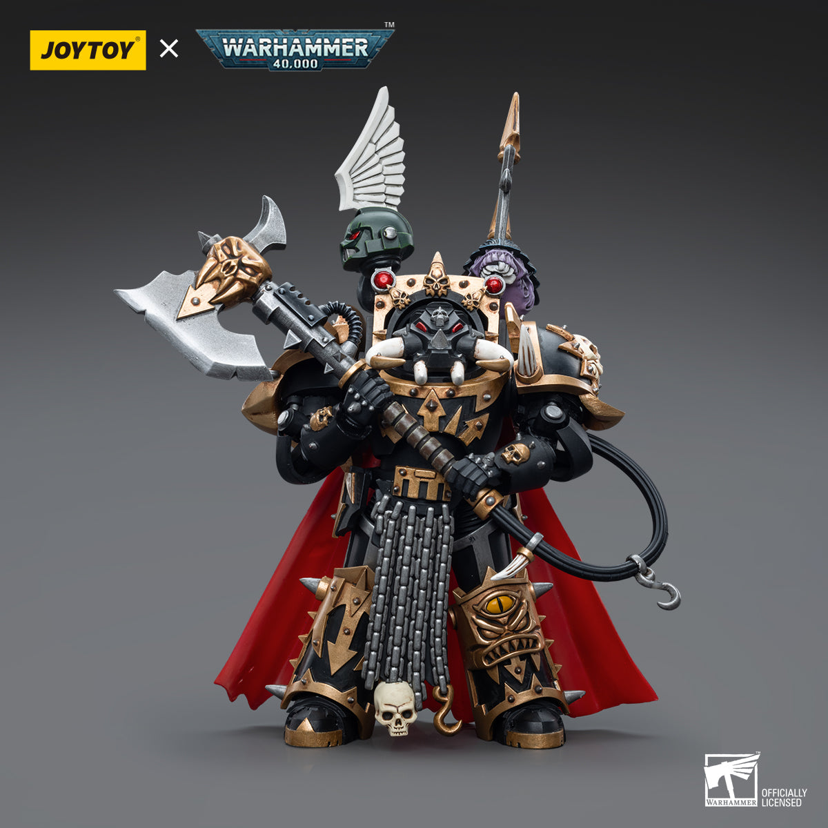 JOYTOY x WARHAMMER Chaos Space Marines Black Legion Chaos Lord ในชุดเกราะเทอร์มิเนเตอร์