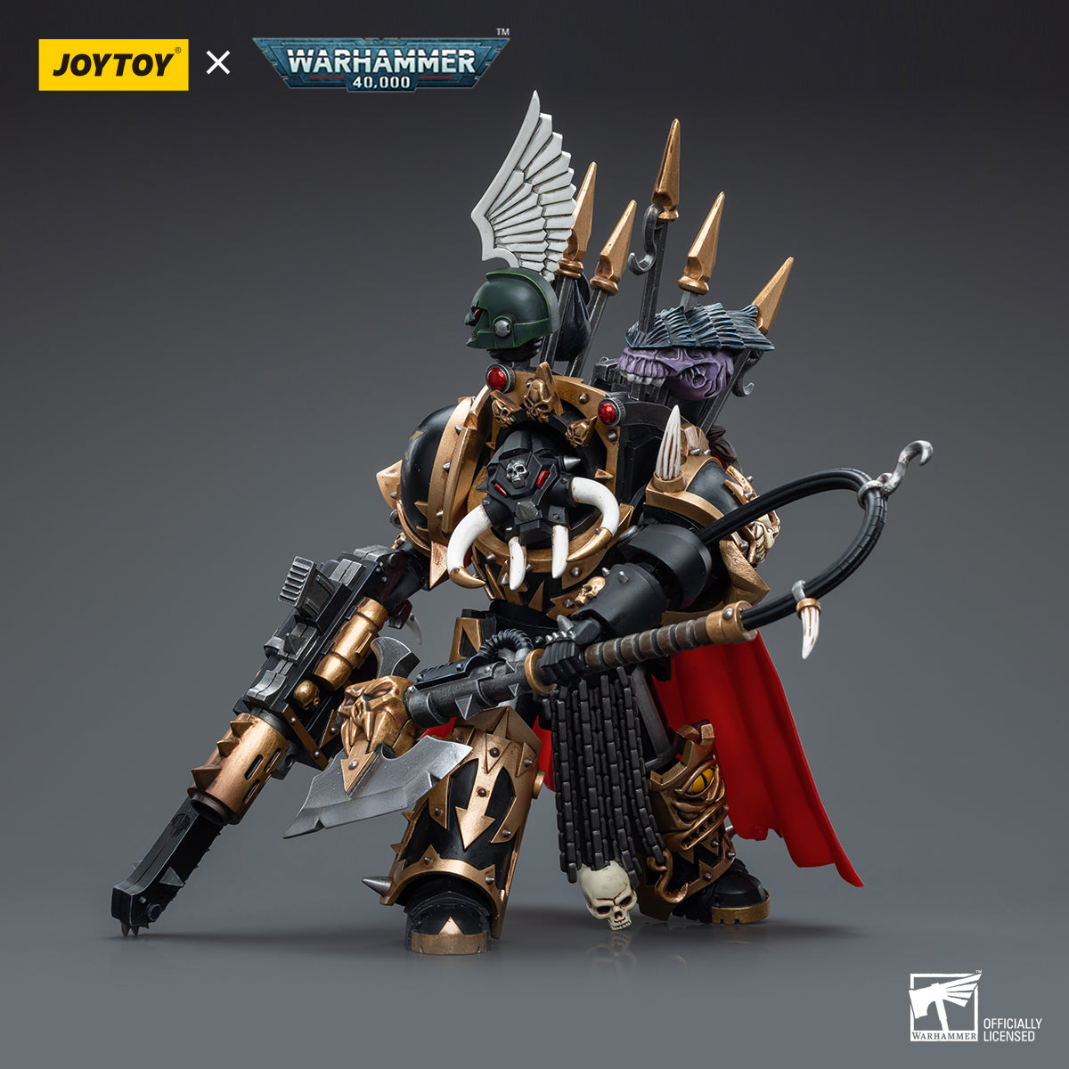 JOYTOY x WARHAMMER Chaos Space Marines Black Legion Chaos Lord ในชุดเกราะเทอร์มิเนเตอร์