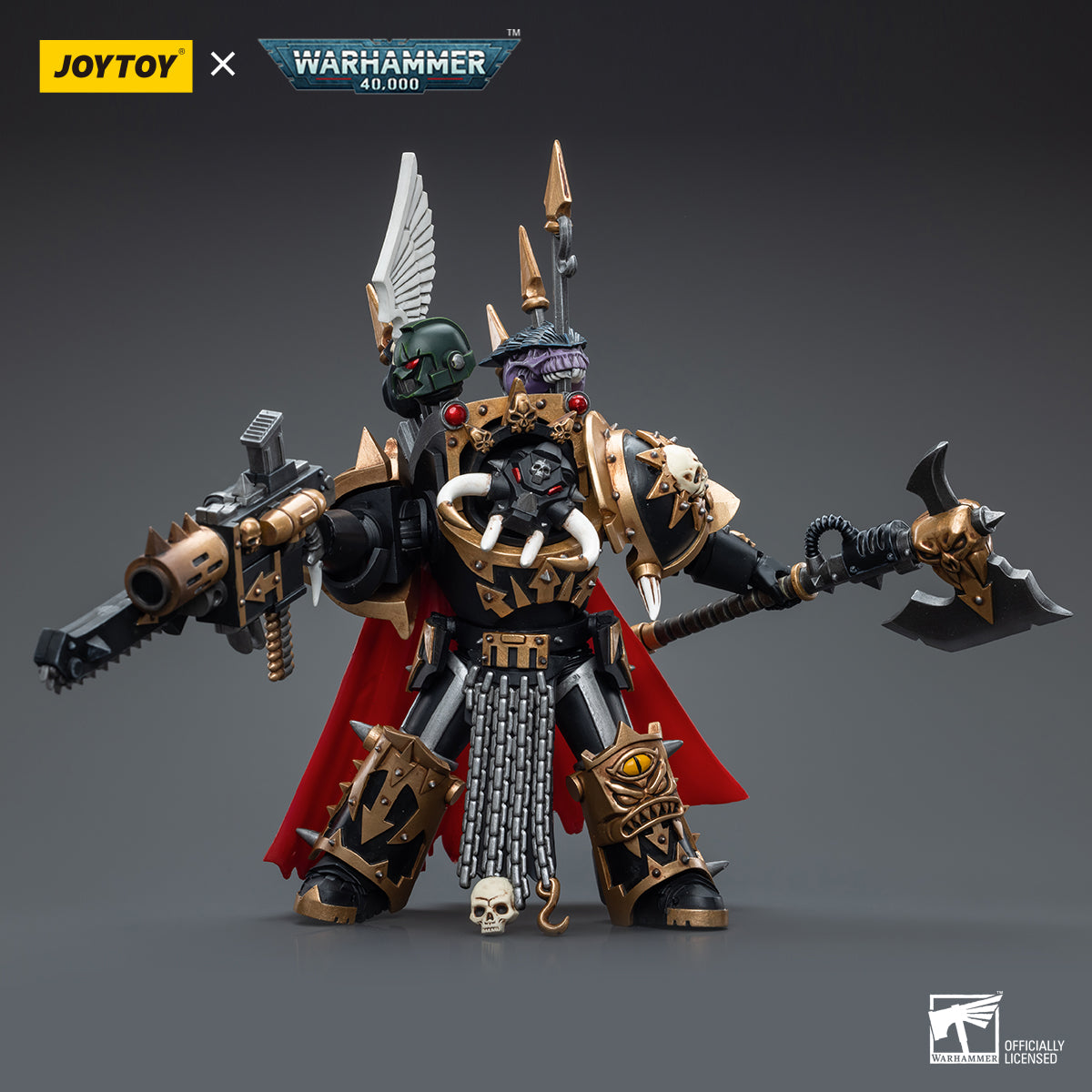 JOYTOY x WARHAMMER Chaos Space Marines Black Legion Chaos Lord ในชุดเกราะเทอร์มิเนเตอร์