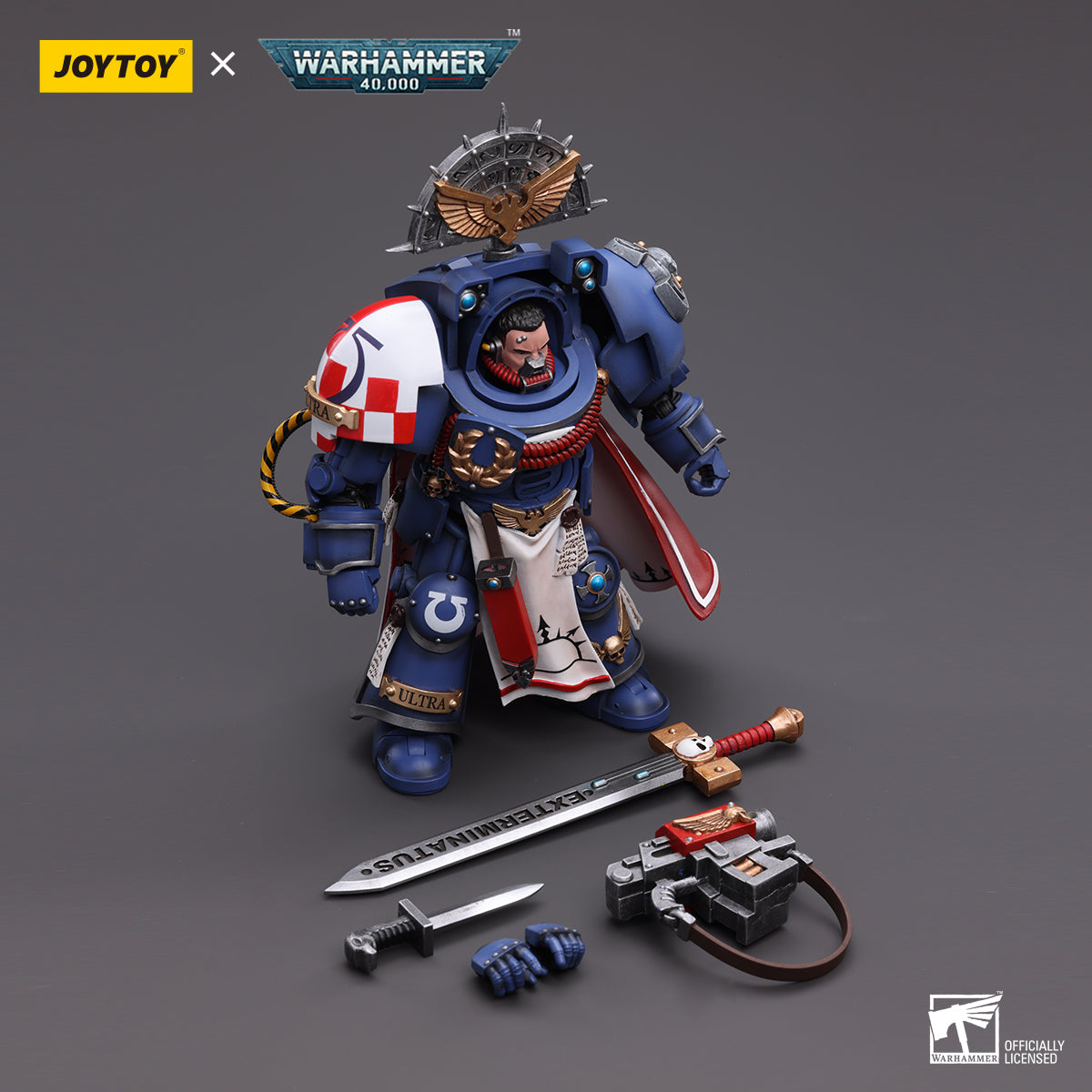 JOYTOY x Warhammer Ultramarines Terminator Captain & Primaries Captain with power sword and plasma pistol