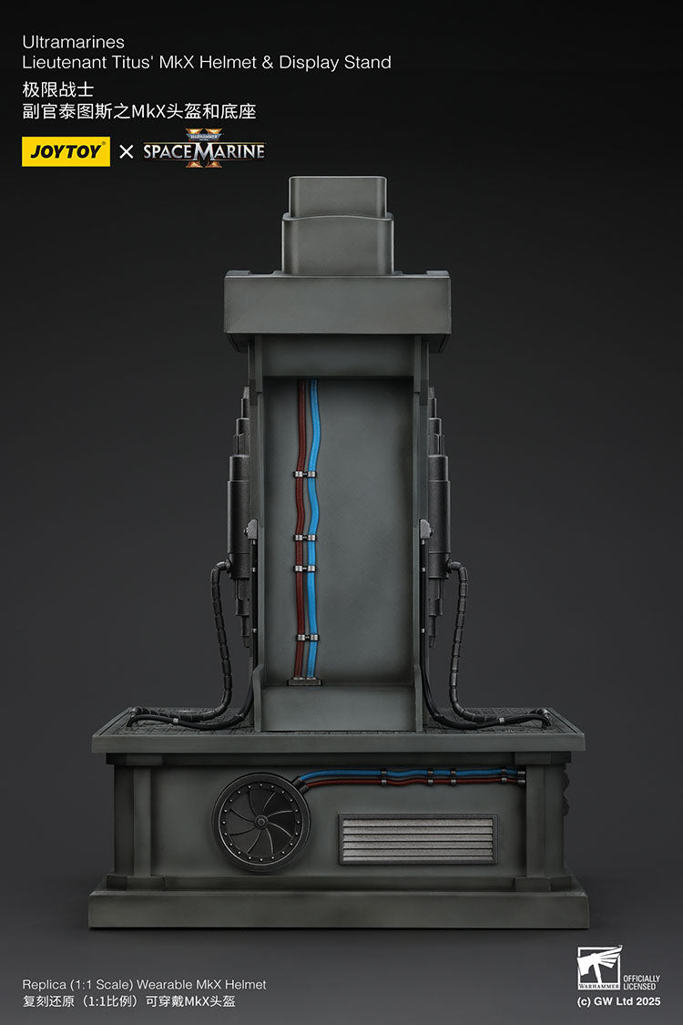 Ultramarines Lieutenant Titus' MkX Helmet & Display Stand