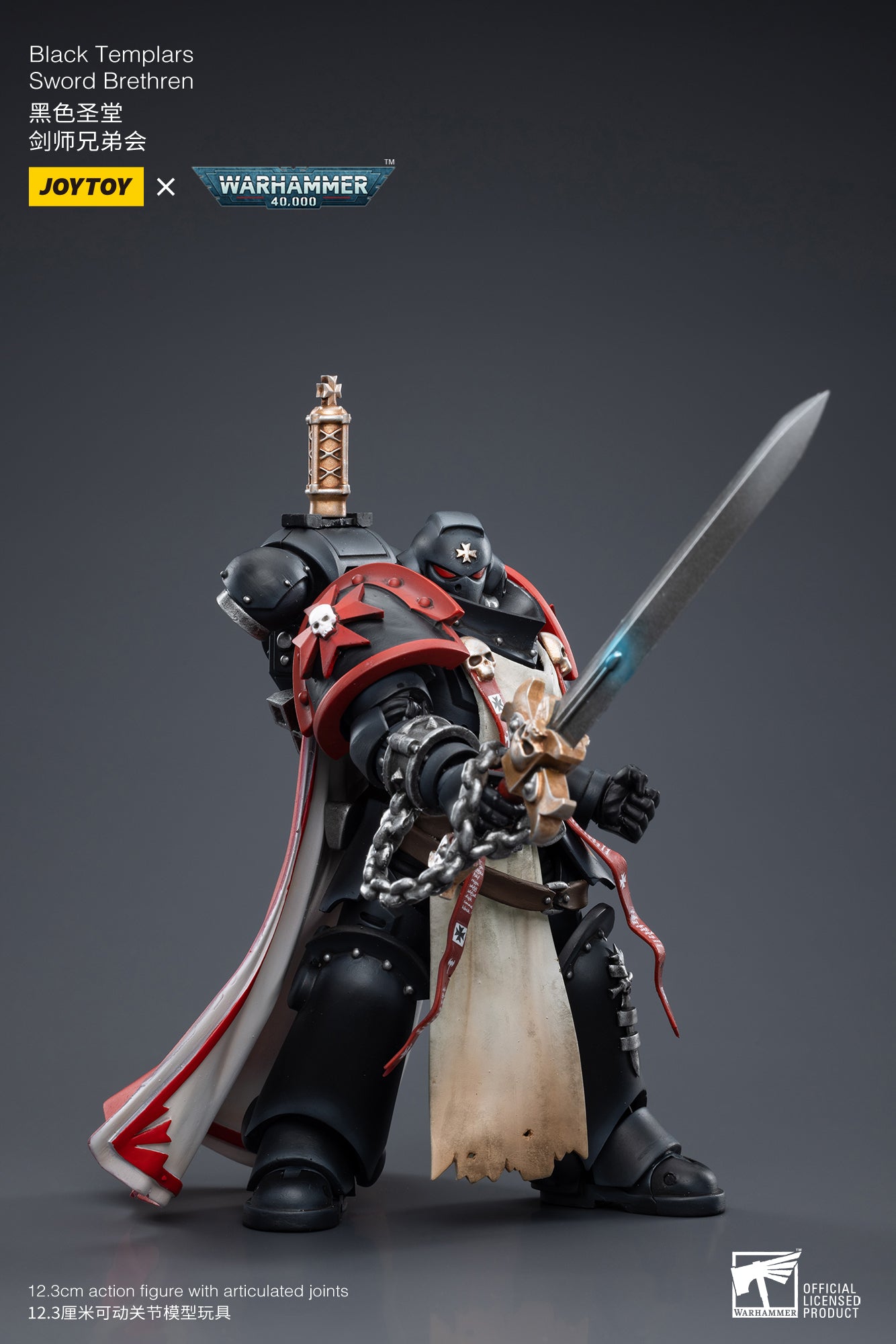 JOYTOY x WARHAMMER Black Templars Primaris Sword Brethren Eberwulf